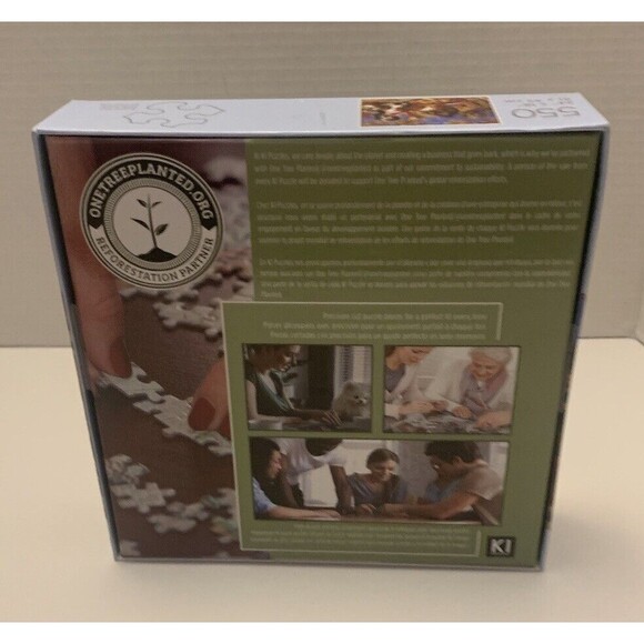 Linda Picken Jigsaw Puzzle "Let's Play Football" 550 Pieces 24"x18" Preowned - Picture 3 of 4